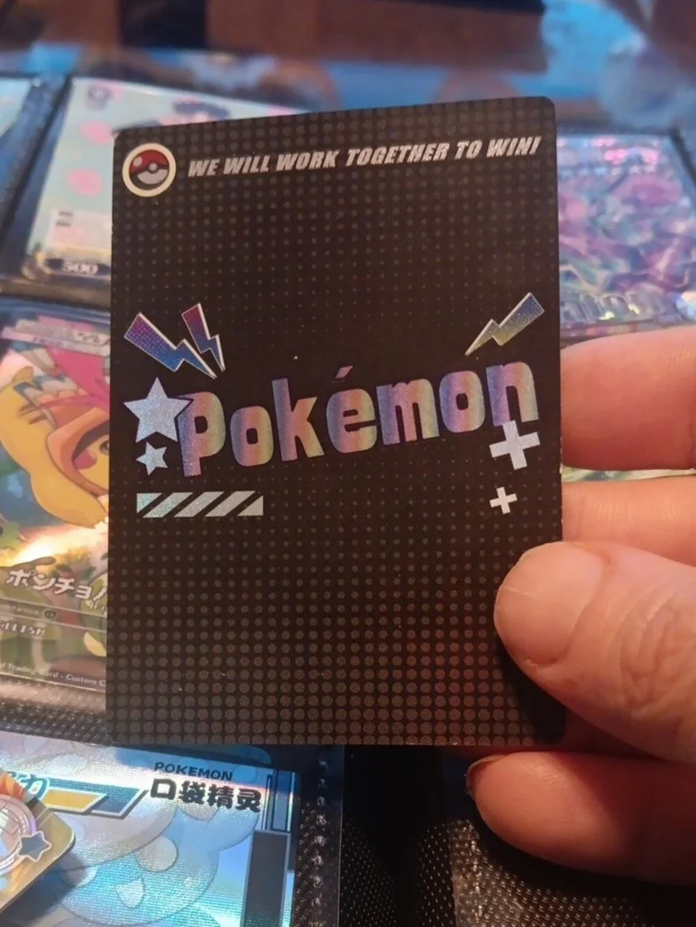 Pokemon Mimikyu Holographic Card – Purple, Yellow, Black